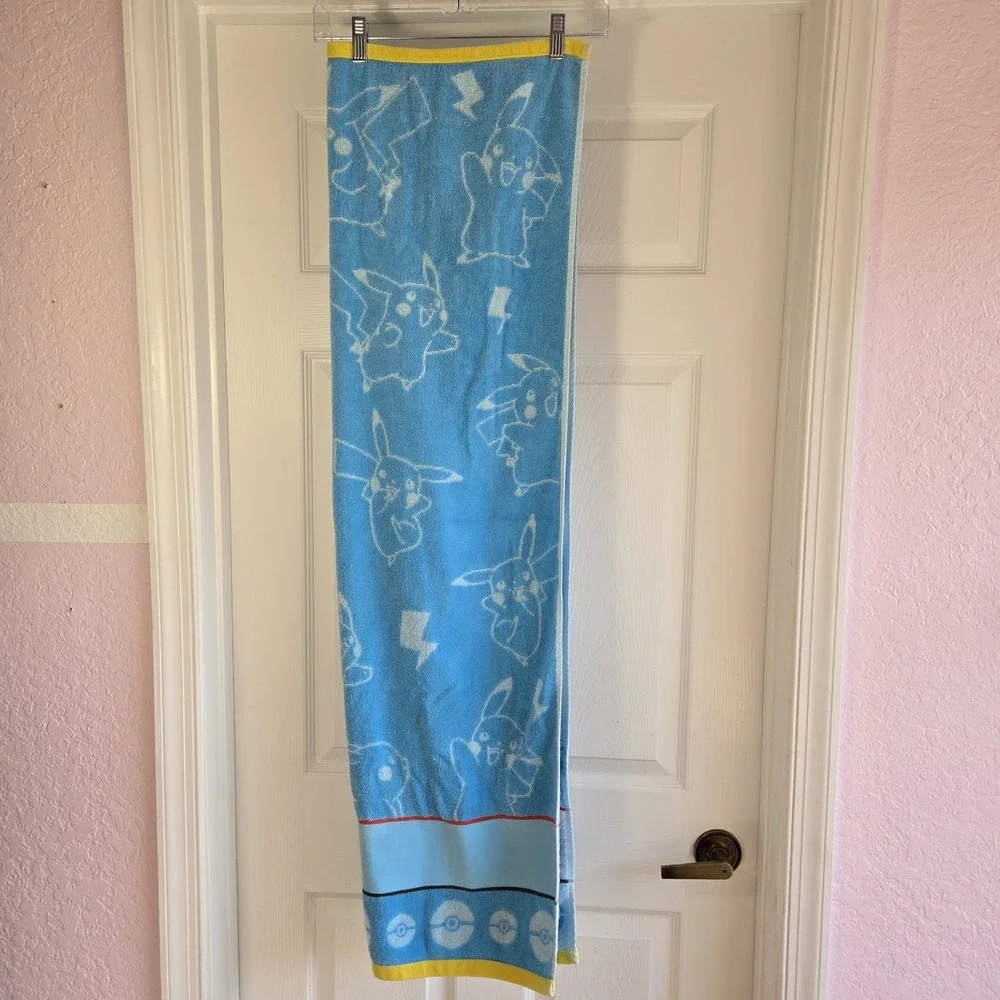 Pokemon Speed Moves Bath‎ Towel Embroidered Blue